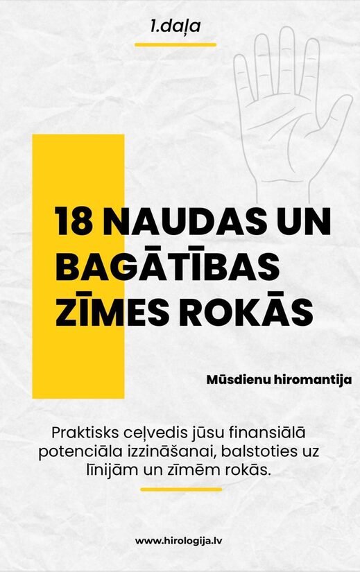 E-grāmata "18 Naudas un bagātības zīmes rokās".